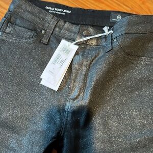 AG High rise skinny ankle jeans in Luminous Gunmetal